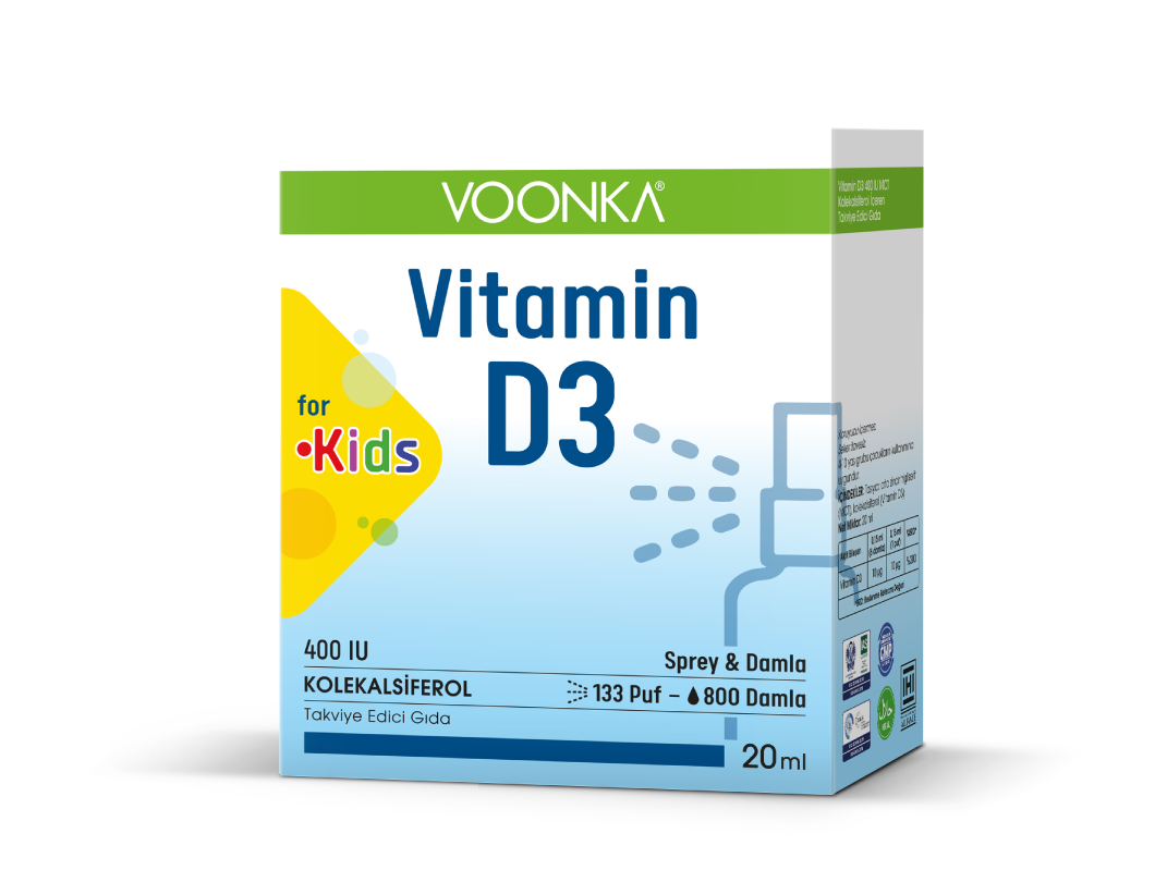 VOONKA Vitamin D3 for Kids 400 IU Spray&amp;Drop