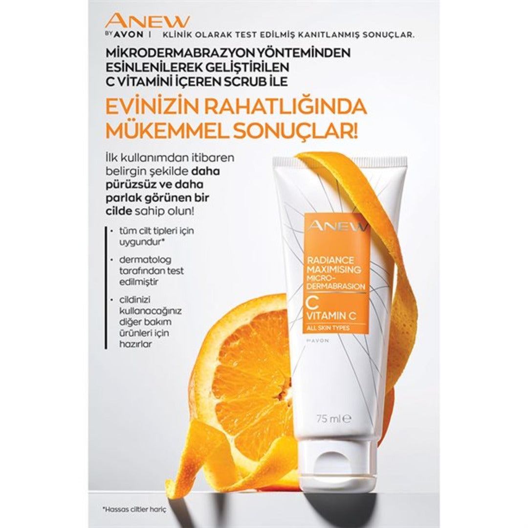 AVON Anew Purifying Scrub Containing Vitamin C to Give a Bright Look to the Face 75 ml