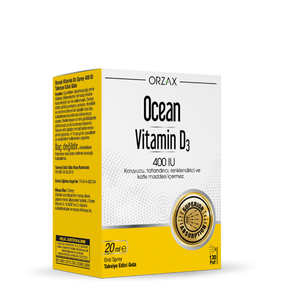 ORZAX OCEAN VITAMIN D3 400 IU Spray