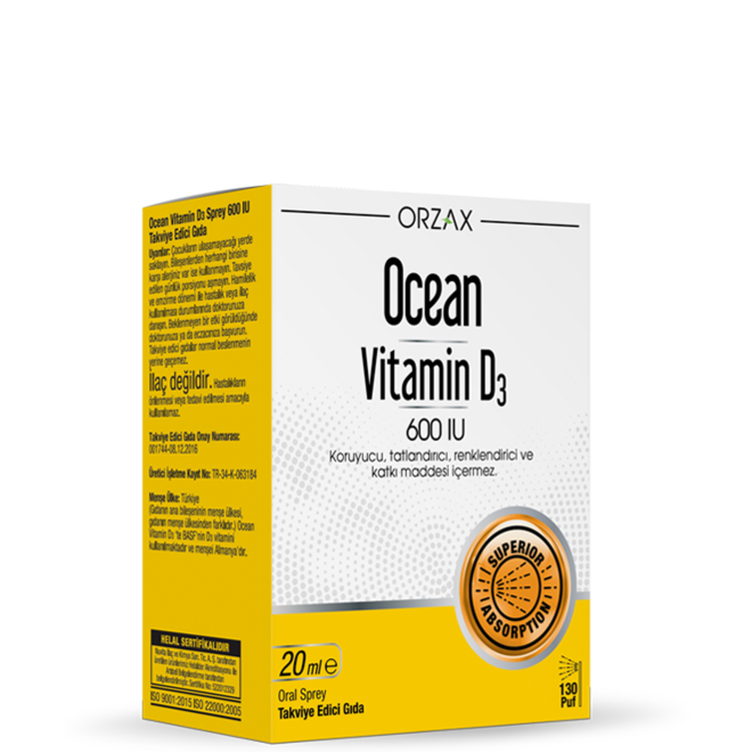 ORZAX OCEAN VITAMIN D3 600 IU Spray