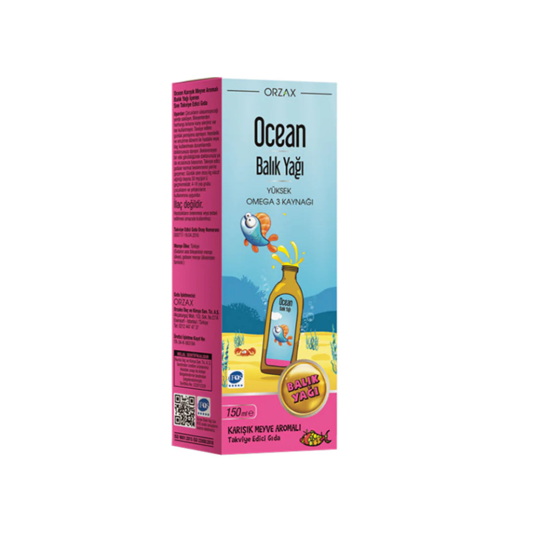 ORZAX OCEAN FISH OIL SYRUP-MIXED FRUITS FLAVOR