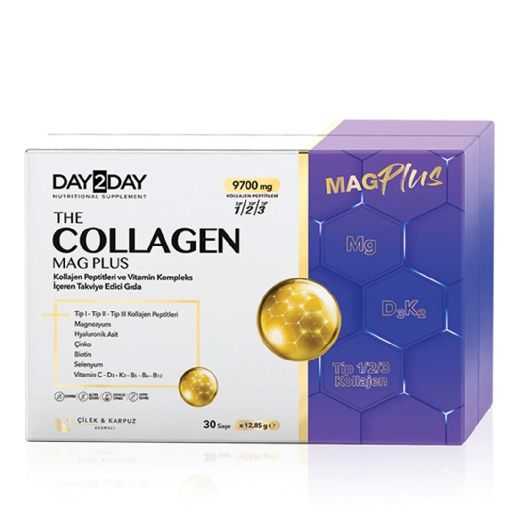 Day 2 Day Collagen Mag Plus Strawberry Watermelon Flavored 30 Sachets