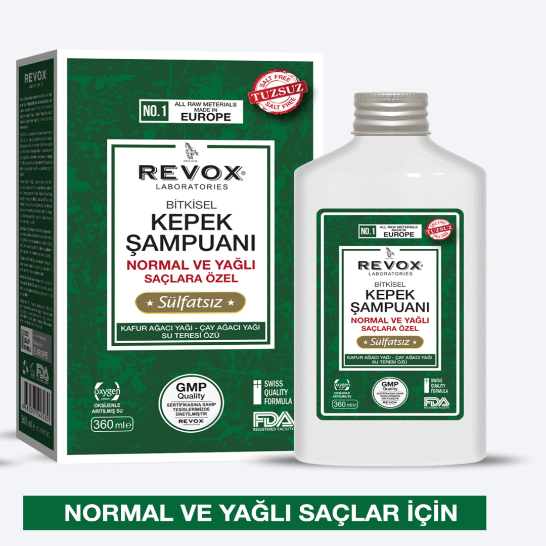 Revox Herbal Anti-Dandruff Shampoo salt free, sulfate free /For normal and oily hair
